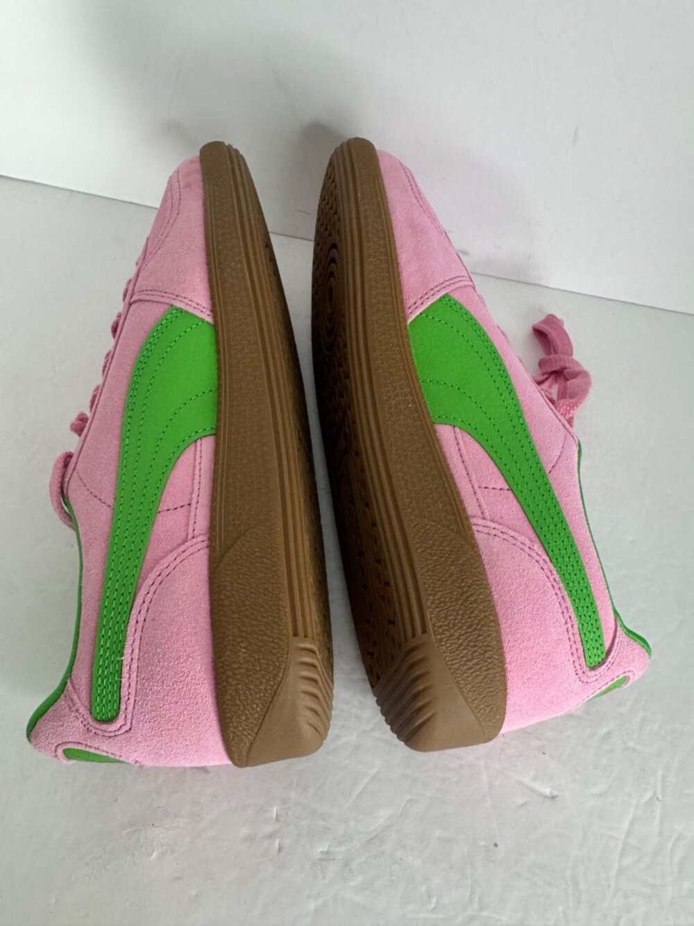 NIB Puma Palermo Special Pink Delight Puma Green-Gum EU 39 US 8.5 Suede - Picture 7 of 8